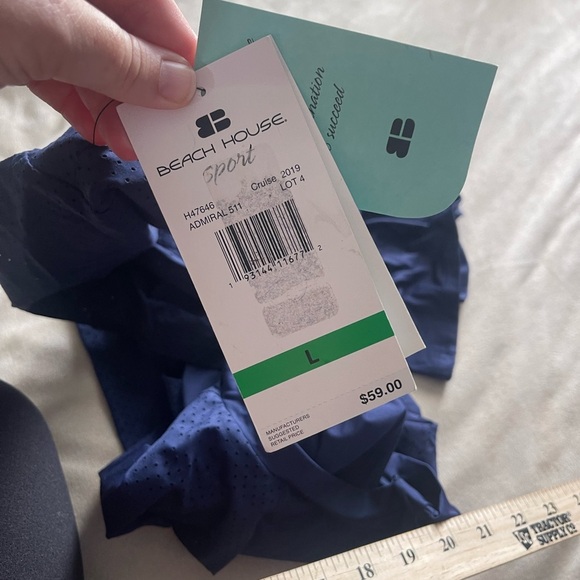 Beach house sport nwt navy zip rash guard long sleeve upf 50+ top - Picture 6 of 12